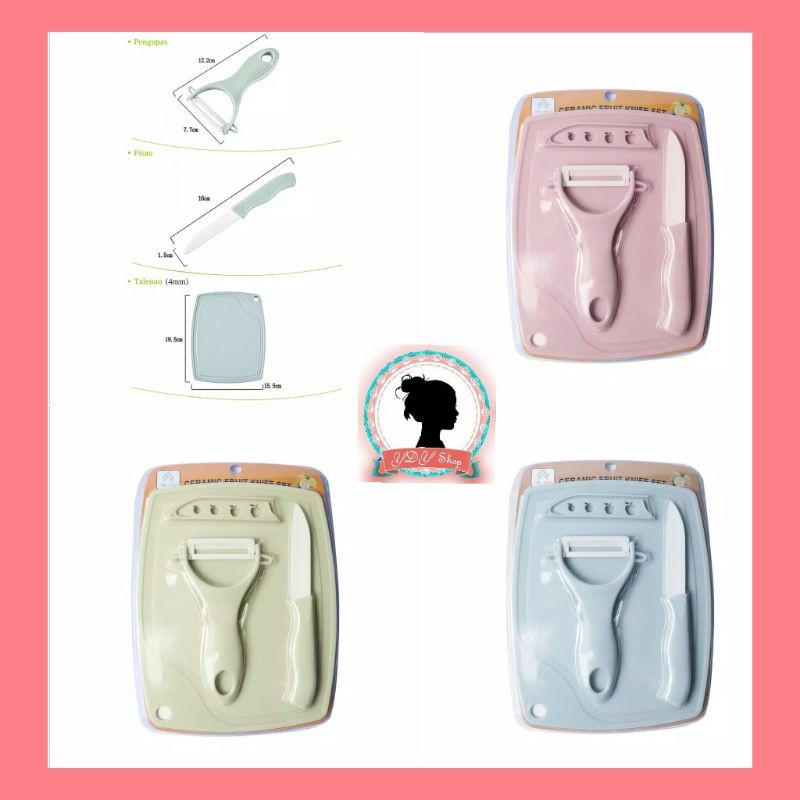 Set 3in1 Talenan Gunting Peeler