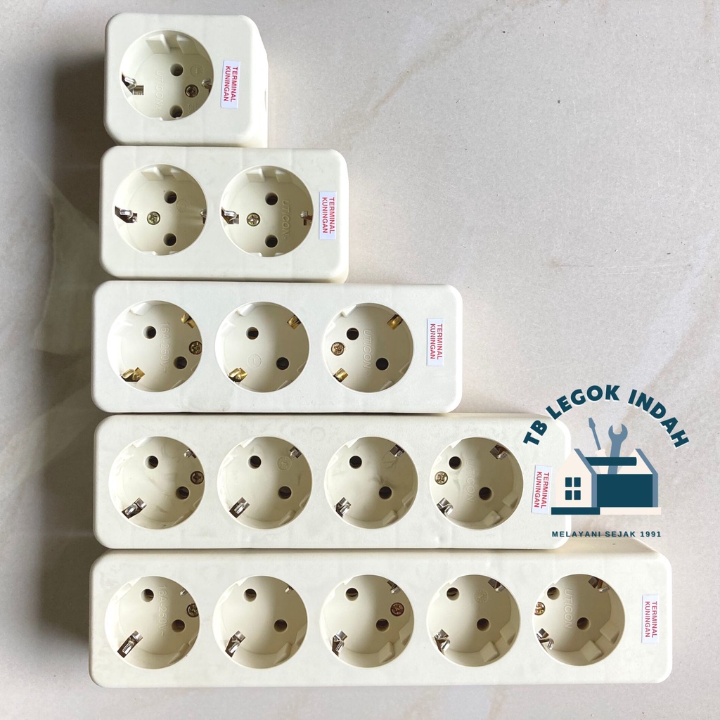 STOP KONTAK TERMINAL LISTRIK 1 LUBANG 2 LUBANG 3 LUBANG 4 LUBANG 5 LUBANG SNI TERMINAL KUNINGAN / ST