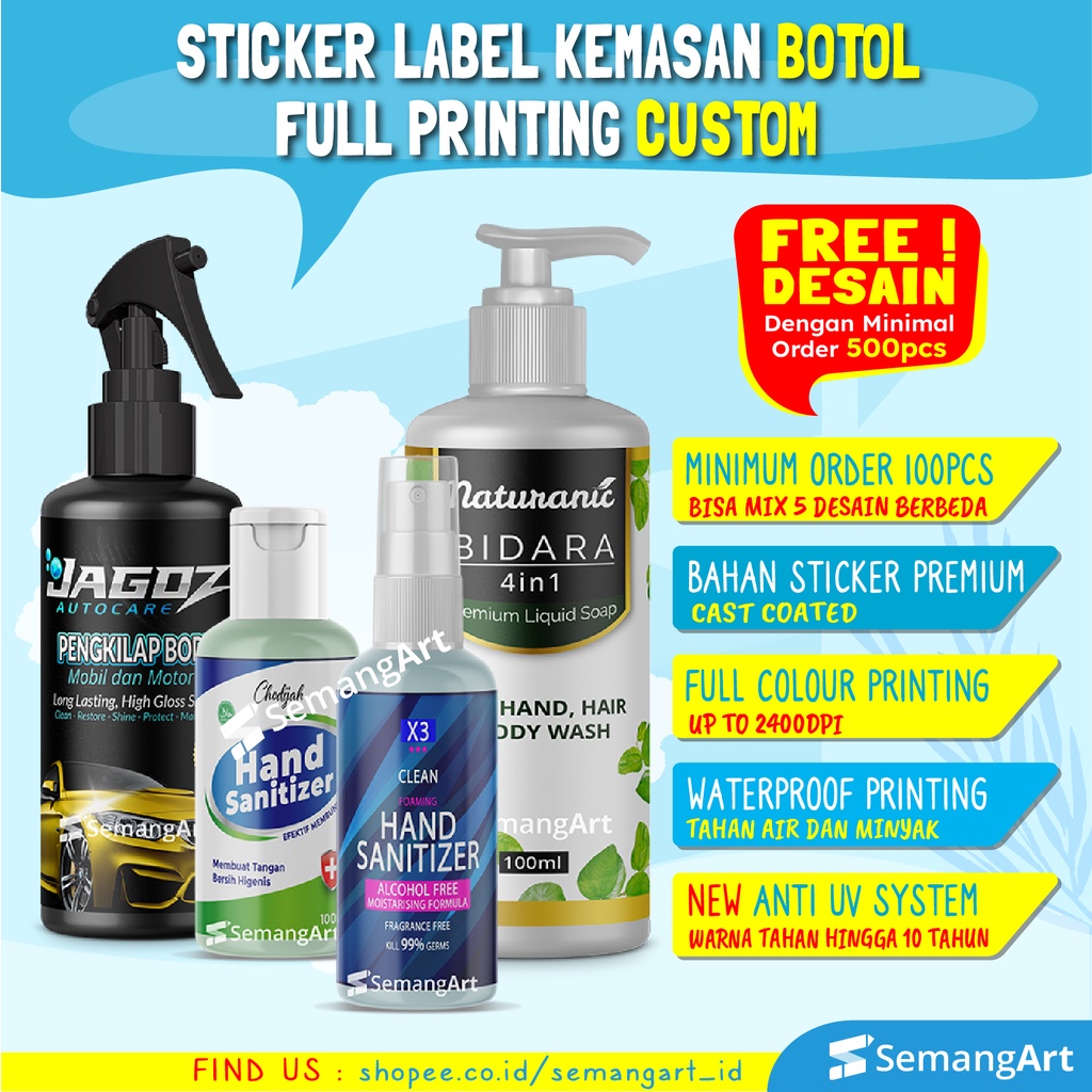

Stiker Label Botol Agro Kosmetik Sticker Botol Spray Pump Trigger