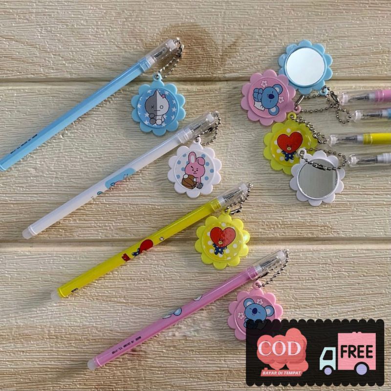 

[BISA COD] Pulpen Cermin BT21 Bolpoin BT21