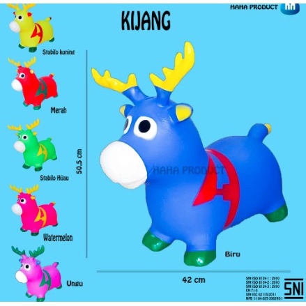 Mainan Edukasi Animal Jumping Unicorn (SNI) Ada Musik Karet TEBAL  Ukuran JUMBO / Mainan Kuda Kudaan anak