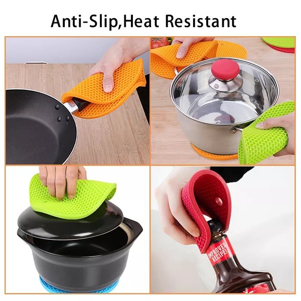 Tatakan Silikon Bulat Untuk Alat Dapur Tahan Panas Anti Slip Aksesoris