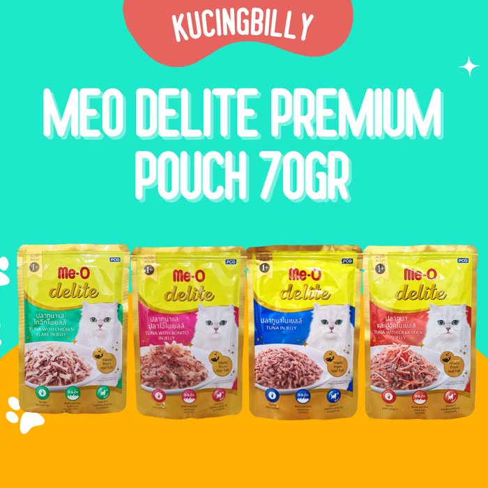 Meo Delite Premium Cat Pouch 70Gr #Original