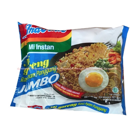 Indomie Mie Instan Mie Goreng Jumbo 127gr Rasa Ayam Panggang Jumbo Indomie Indo Mie Instants Miegor