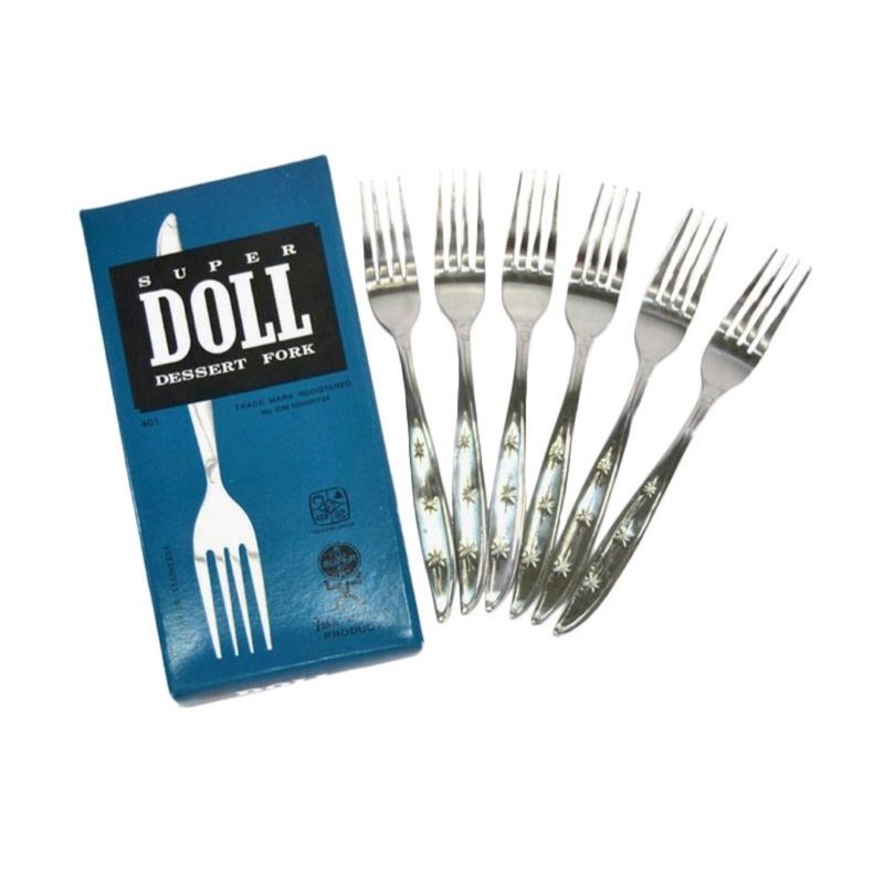 SUPER DOLL Garpu Makan / Dinner Fork Stainless Steel Original