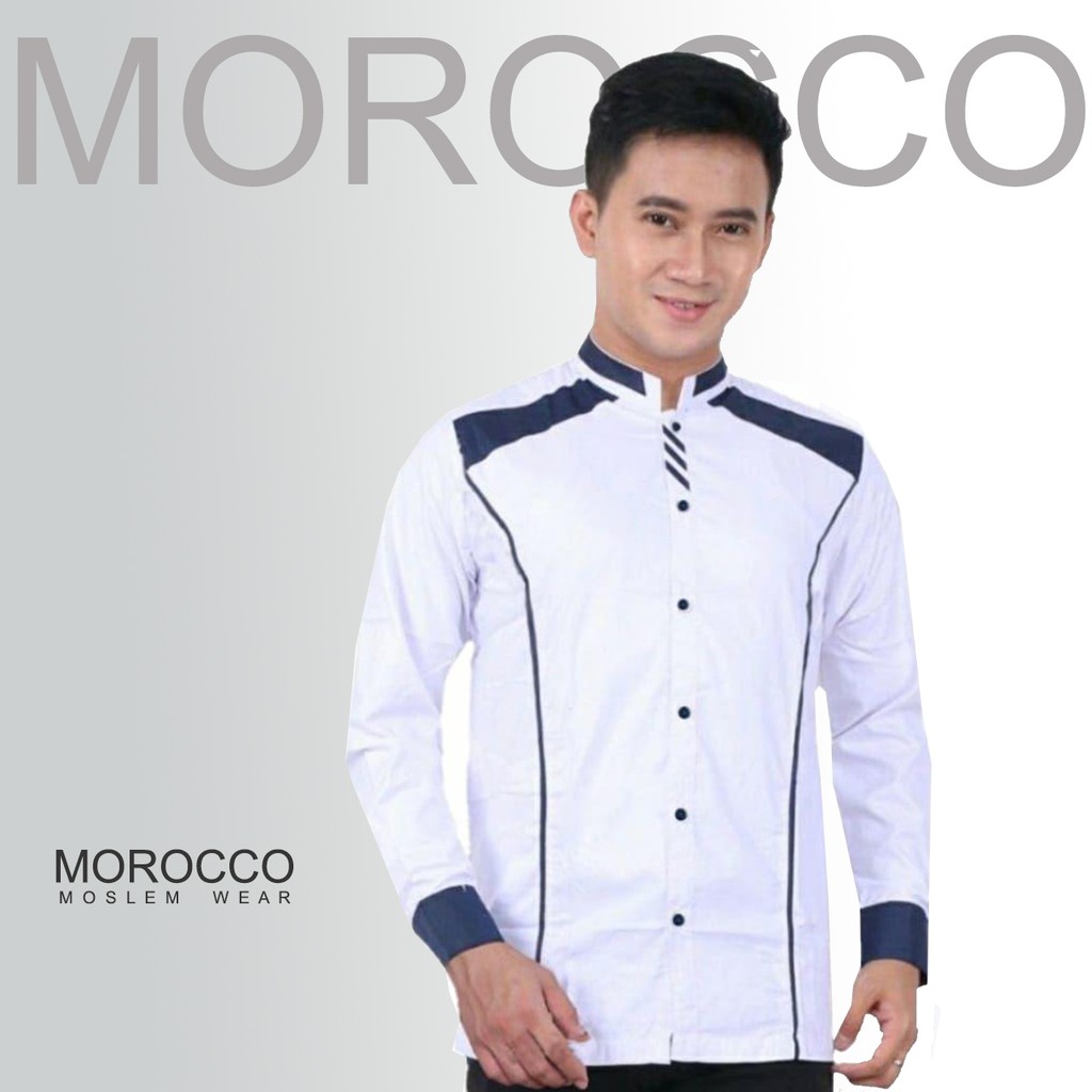 BAJU KOKO PRIA KEREN MOROCCO EMERAD WHITE | SERAGAM HADROH | KOKO GUS AZMI TERBARU | KOKO MURAH