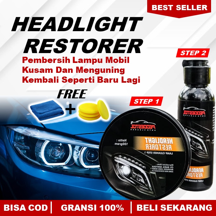 Pembersih lampu mobil kuning headlight restorer pengkilap lampu mobil menguning pembersih mika lampu mobil pembersih lampu mobil kusam