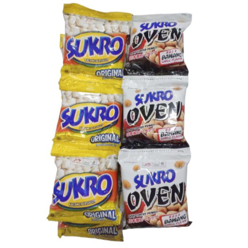 

Kacang Sukro Dua Kelinci Renteng (Isi 10pc @11gr) Sukro Original, Sukro Oven Renceng