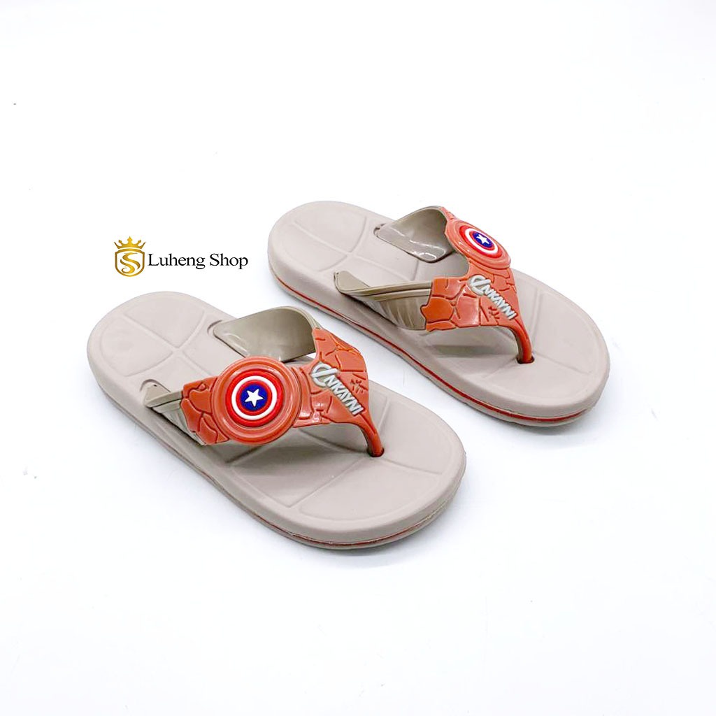 Sandal Jepit / Sandal Anak Cowok Bahan Karet Animasi Marvel Terbaru Anti Licin