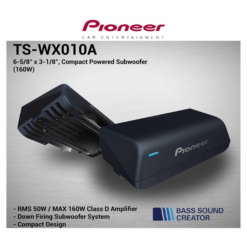 Pioneer TS-WX010A Compact Active Subwoofer Class D Amplifier Bass Creator Sound