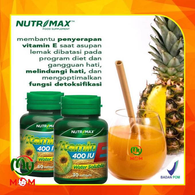 Top Produk Bpom Nutrimax Vitamin E 400 Iu Water Soluble 30S / Vitamin Kulit - Vitamin E - 30S