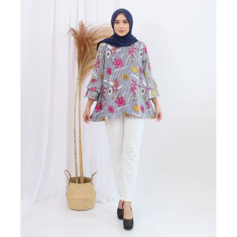 ATASAN WANITA BUNGA BLOUSE KATUN