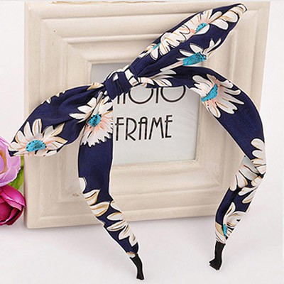 LRC Bando Corporate flower pattern bowknot design fabric Hair band hair hoop