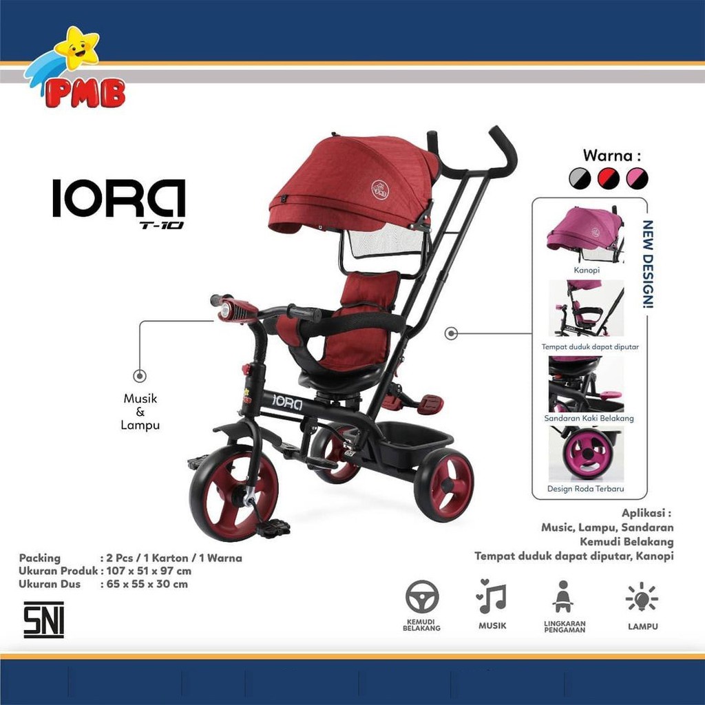 PMB IORA T10 Sepeda Roda Tiga