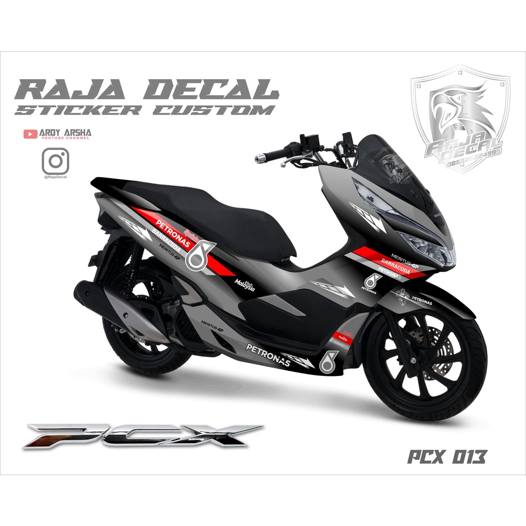 Decal Sticker PCX 150 Fullbody_Stiker Decal Honda PCX Fullbody Custom Desain Petronas 013