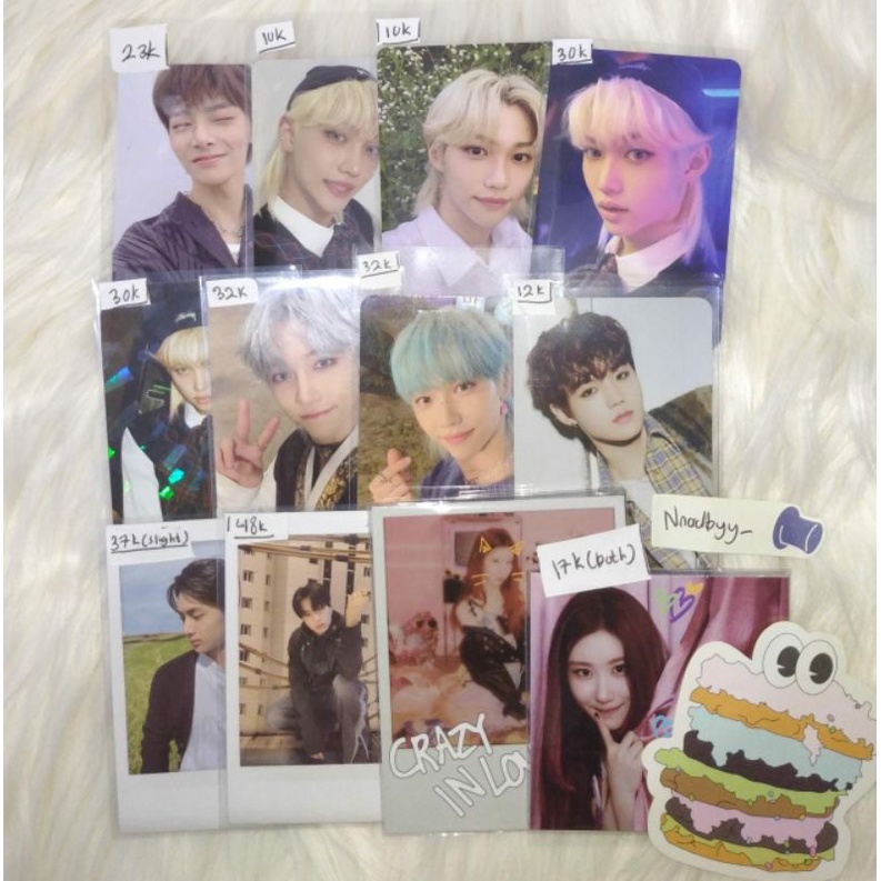 Photocard straykids treasure enhypen itzy felix i.n doyoung dobby jay chaeryoung noeasy christmas ev