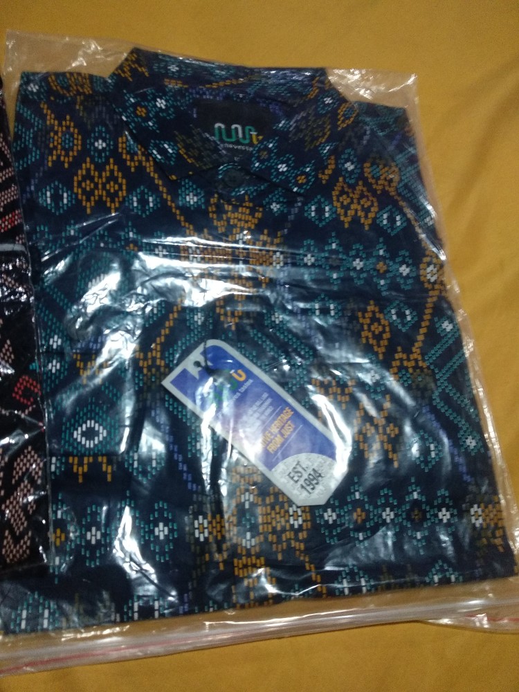 Menfashionhouse Kemeja Batik Pria Lengan Panjang Motif Songket Cowok Murah Berkualitas