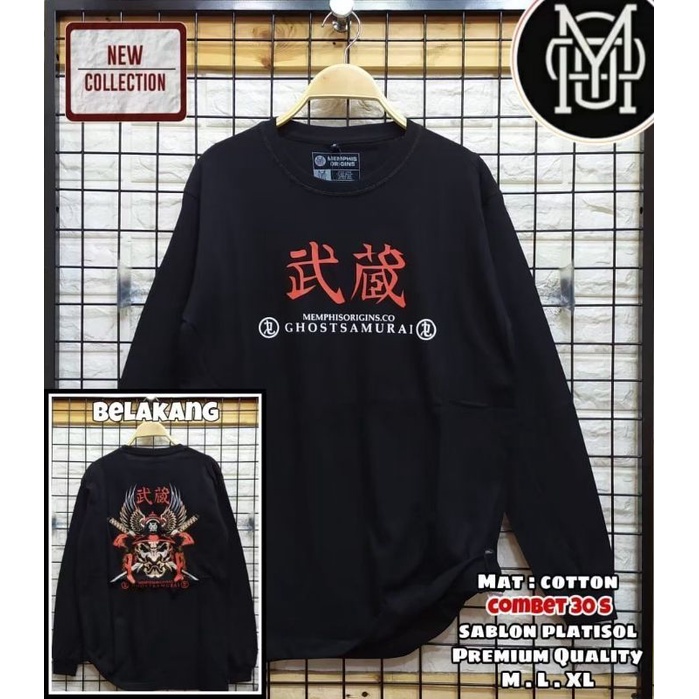 Memphis Origins Kaos Pria Lengan Panjang Ori
