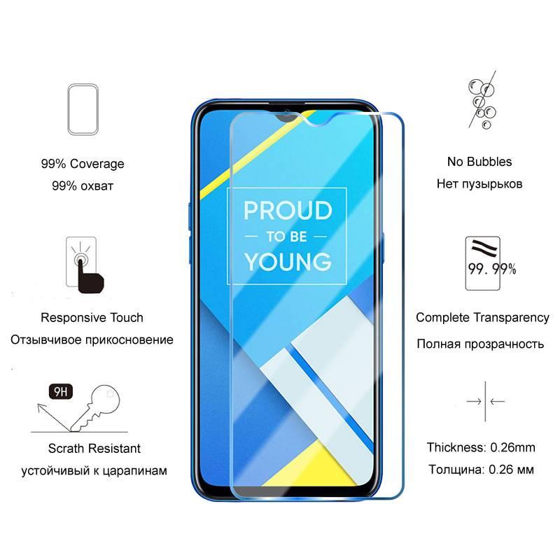 3PCS Tempered Glass for Realme 7 C3 C25 Pro GT Neo 5G Screen Protector for Realme C15 C11 8 7 Pro C12 C17 C2 C21 C20 Phone Glass