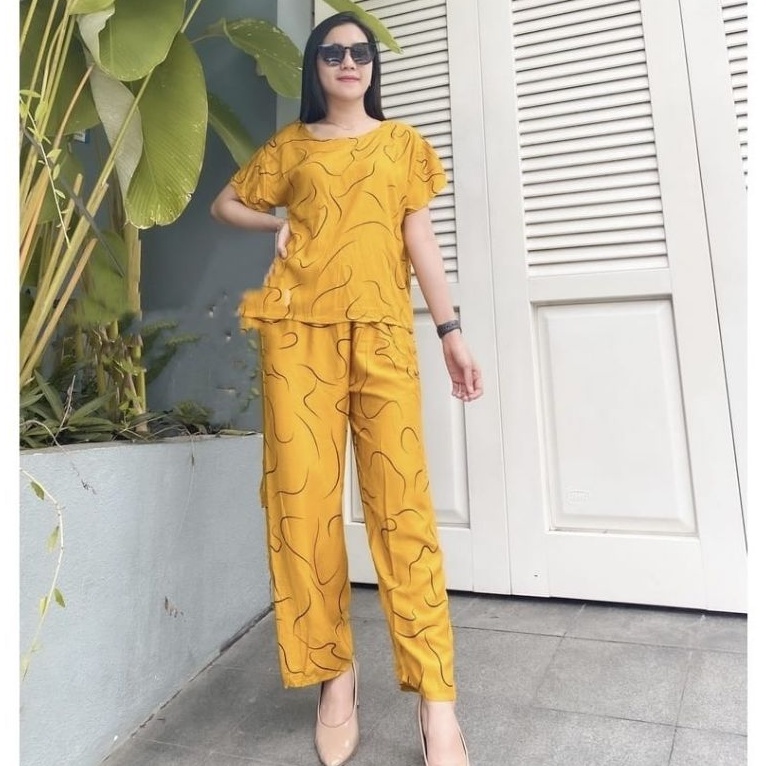 ONE SET LENGAN PENDEK RAYON