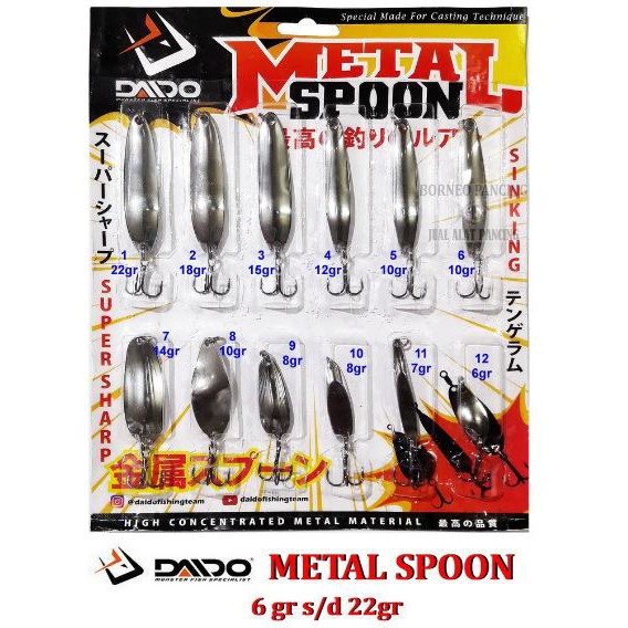 DAIDO METAL SPOON LURE / UMPAN PANCING