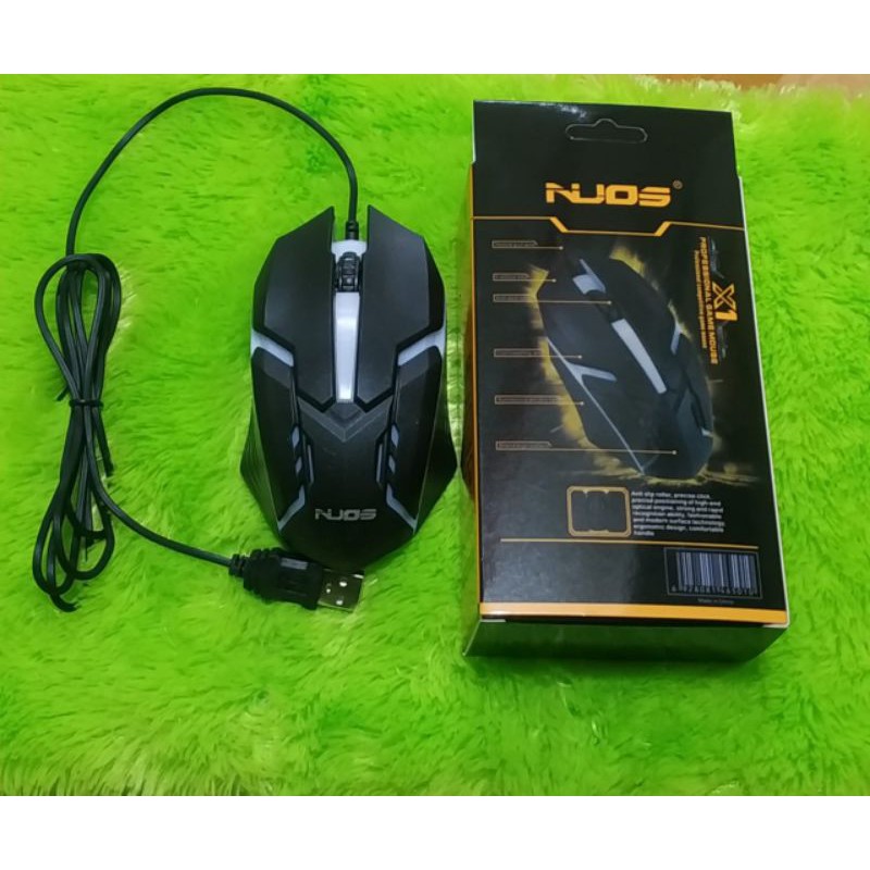 MOUSE KABEL GAMING NUOS LED X1