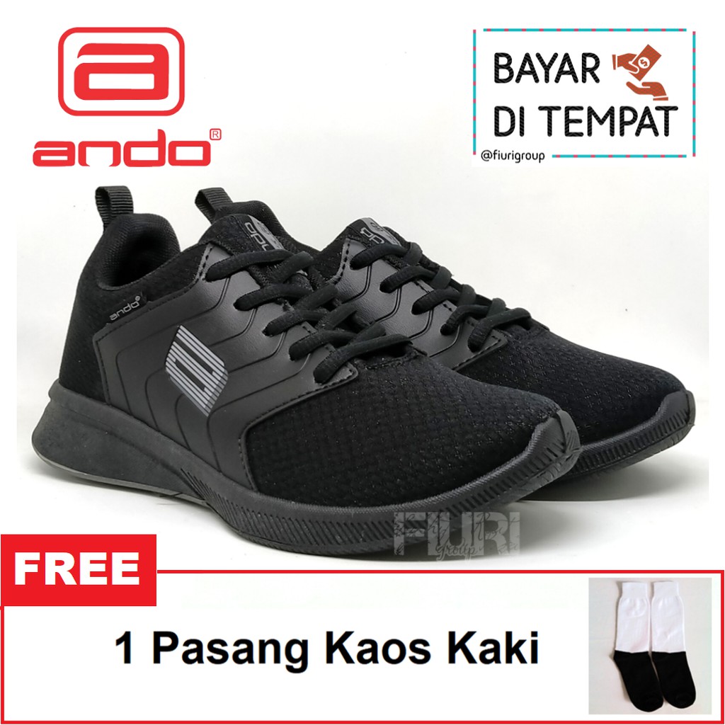 FIURI - ANDO ORIGINAL - MELLA 37-40 FULL HITAM - SEPATU SNEAKERS SPORT KANVAS SOL KARET ANAK PEREMPUAN - SEPATU KETS TRENDY WANITA - SEPATU OLAHRAGA LARI FITNES SENAM KERJA KULIAH SEKOLAH SD SMP SMA BERTALI CEWEK MURAH PROMO DISKON BONUS KAOS KAKI