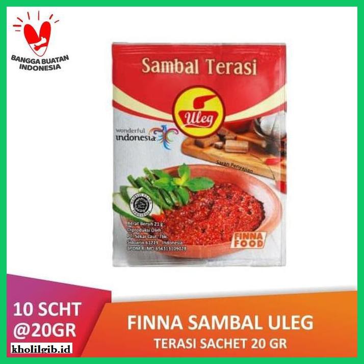 

Aneka-Sambal- Pack Finna Sambal Uleg Terasi Sachet (10 X 20Gr) -Pedeeeeeezzzzzzz.