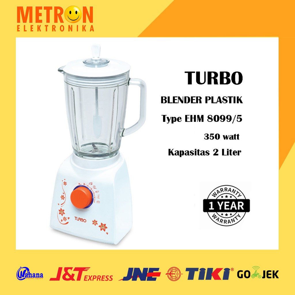 TURBO EHM 8099/5 / BLENDER PLASTIK WHITE 2 LITER 350 WATT / EHM8099