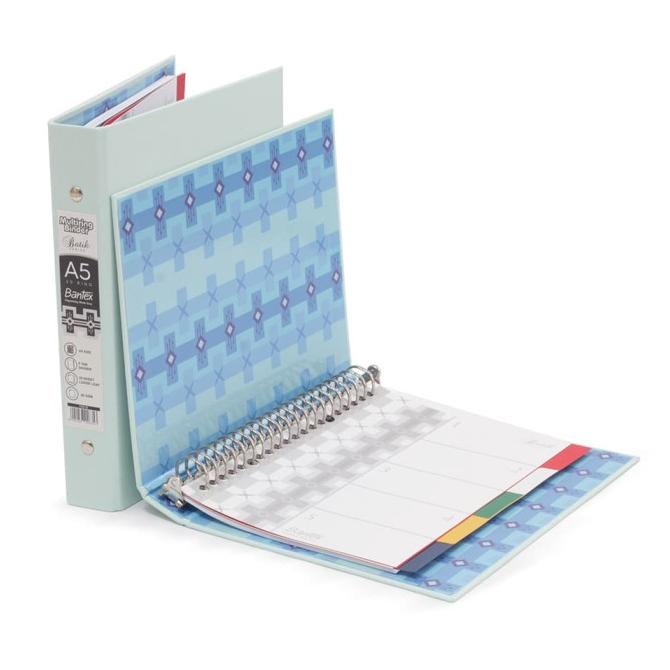 

READY COD Bantex A5 Multiring Binder - Cool Aqua - Batik Series (1 Pcs) #1334 76 PROMOKode 3648