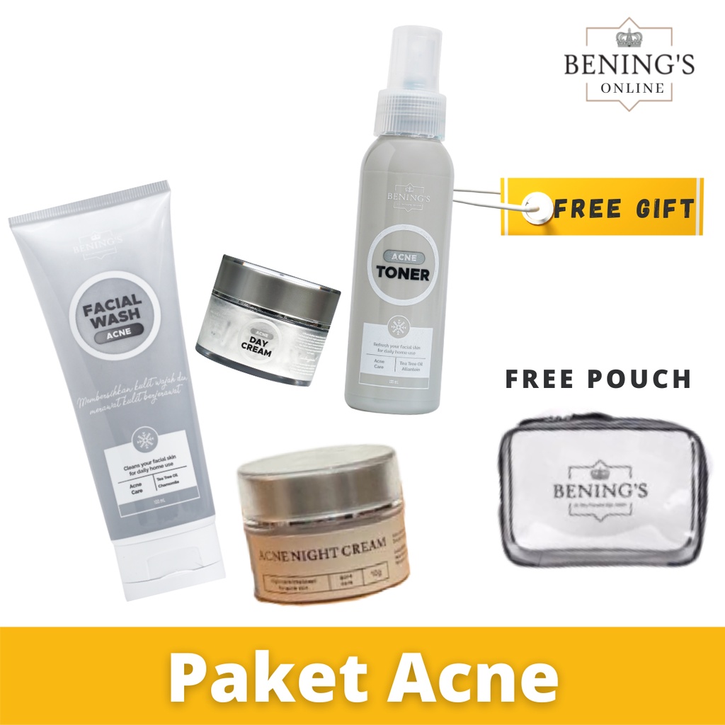 BENINGS SKINCARE BY DR.OKY PRATAMA PAKET BRIGHTENING (BENINGS CLINIC) BENING PAKET PENCERAH DAN GLOWING-PAKET ACNE