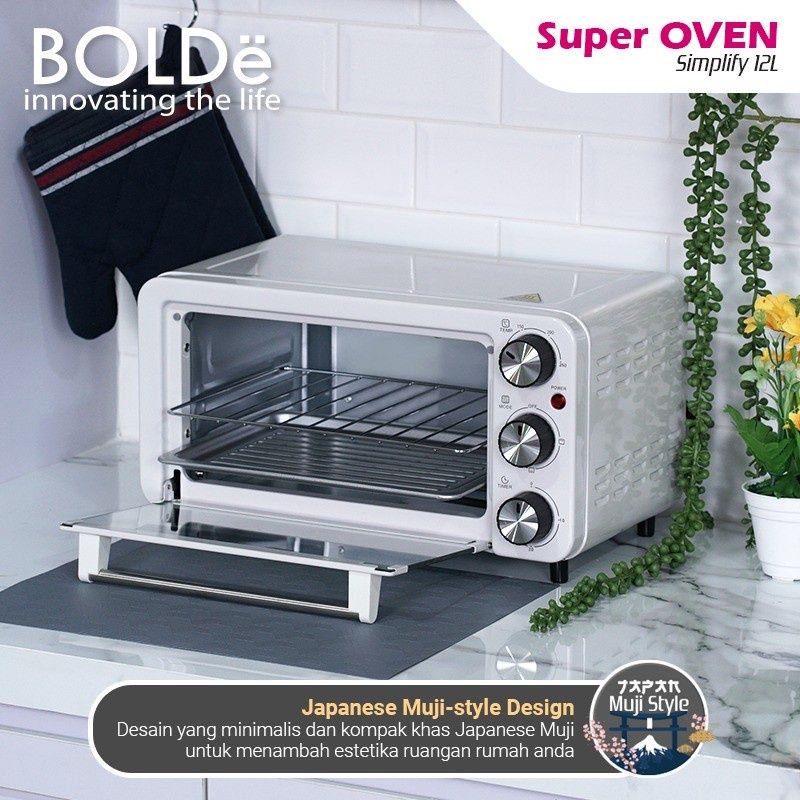 BOLDE Oven Simplify Bolde Superoven 12 Liter Oven Listrik Mini BOLDE - ORIGINAL GARANSI RESMI