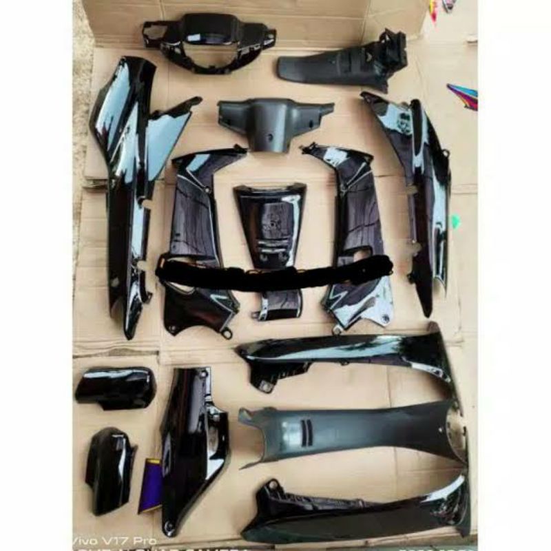 FULL BODY KOMPLIT SET BODY SUPRA X LAMA HITAM CARKAM | COVER BODY SET SUPRA X LAMA | full body supra X lama CAKRAM 2000 2001 2002/ compleete set body honda supra x hitam / merk win | BODY SUPRA X LAMA