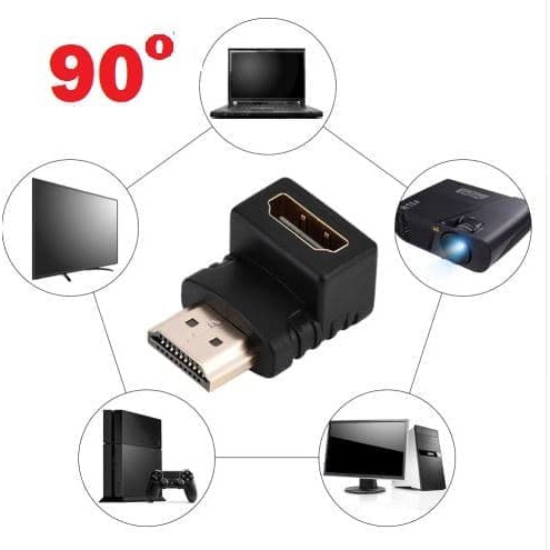 HDMI Adapter Male to Female L Shape Up Down 90 derajat Grosir