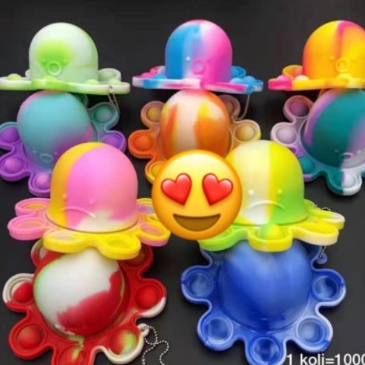 MAINAN POP IT MURAH POP IT SQUARE RAINBOW MULTICOLOR