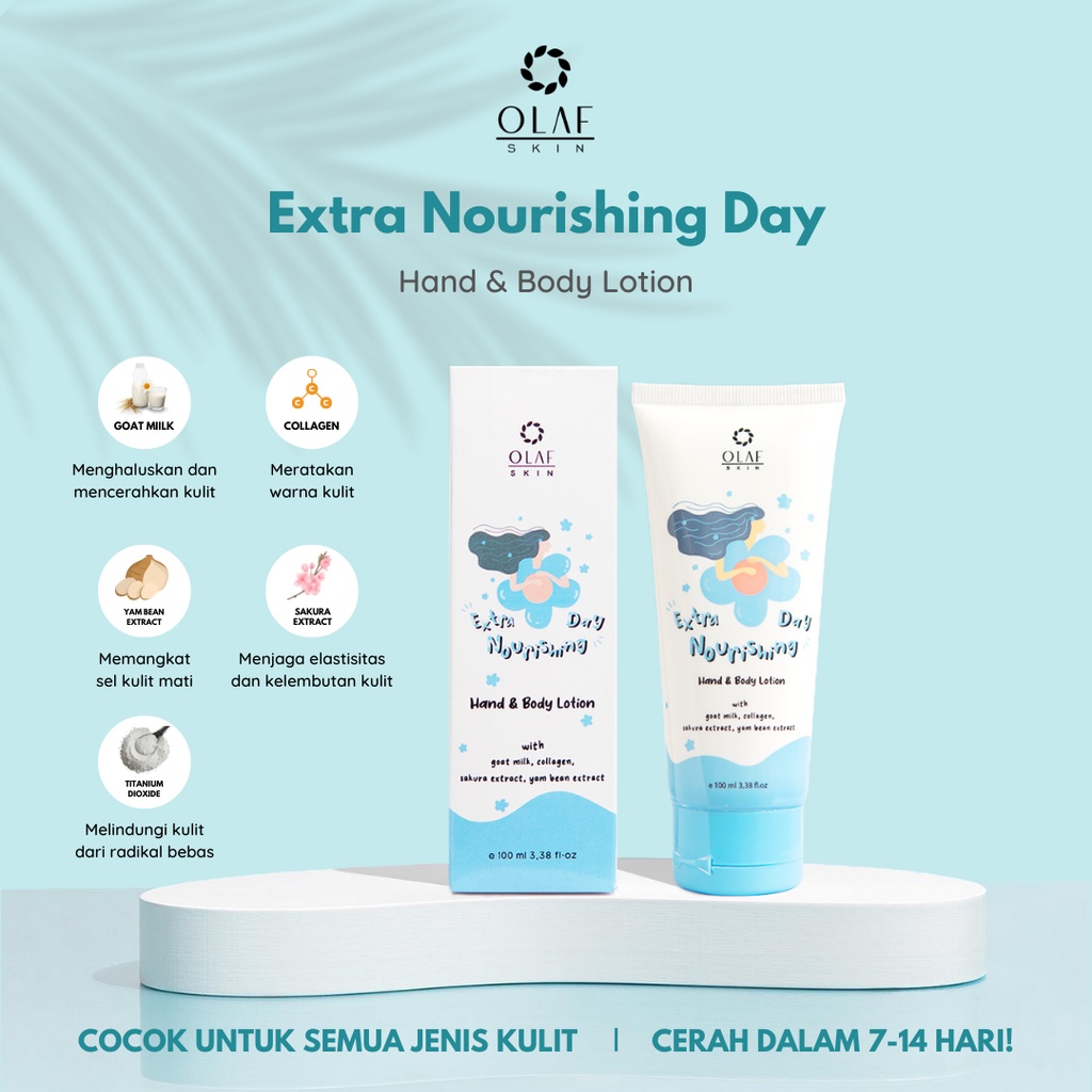 DAY | Lotion Pemutih Ampuh [BPOM] Mencerahkan Permanen | Olaf SKin Pemutih Badan HB Dosting