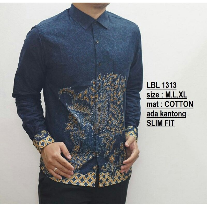 BAJU PRIA/COWOK KEMEJA BATIK PREMIUM SLIMFIT LENGAN/TANGAN PANJANG/PENDEK