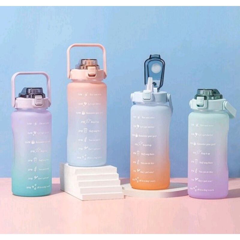 Sale, Botol Gradasi Tritan 2 Liter /Botol Motivasi Penanda Waktu