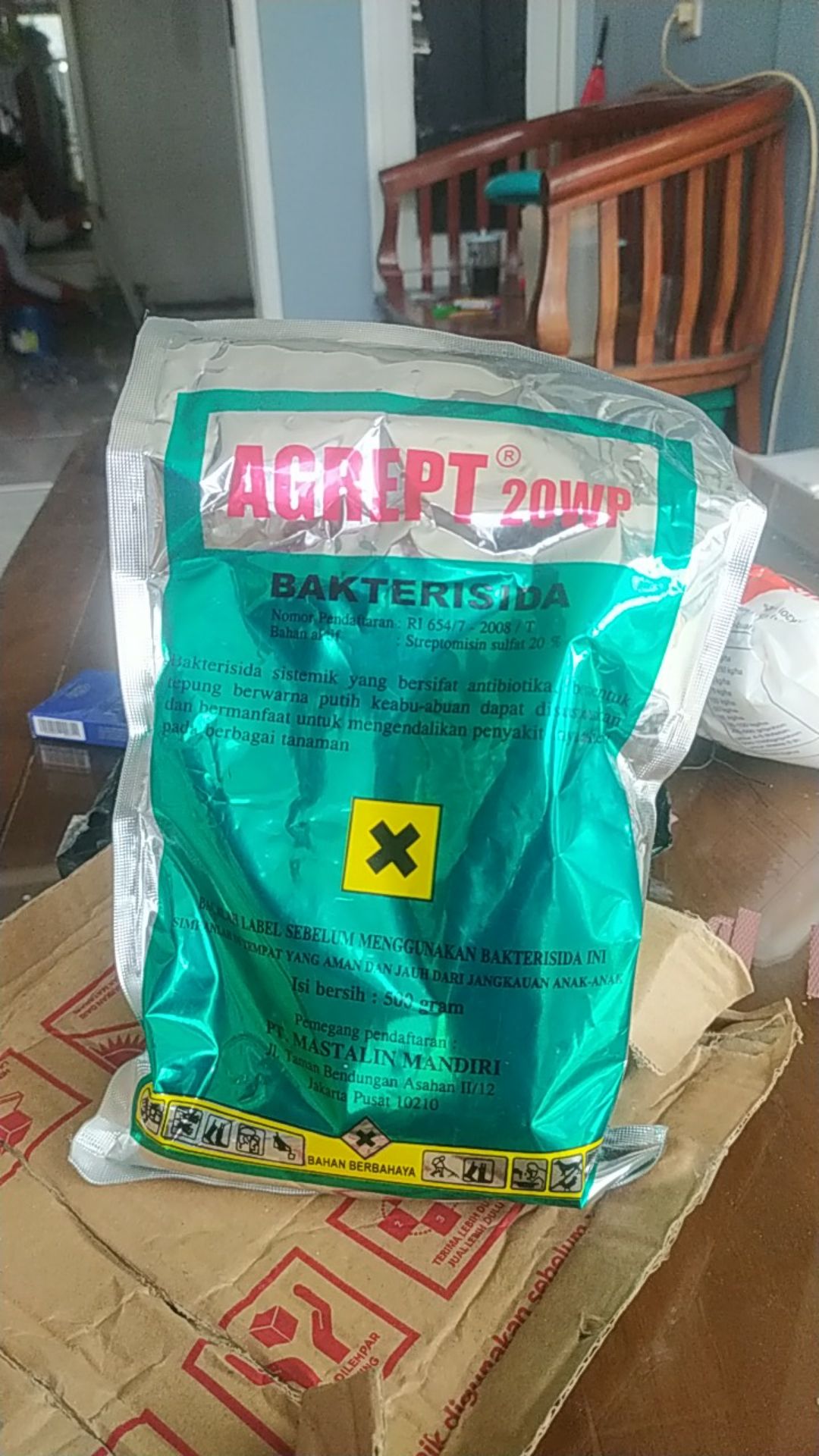 Obat Pertanian Pembunuh Bakteri Bakterisida Agrept 20 Wp [500gr]