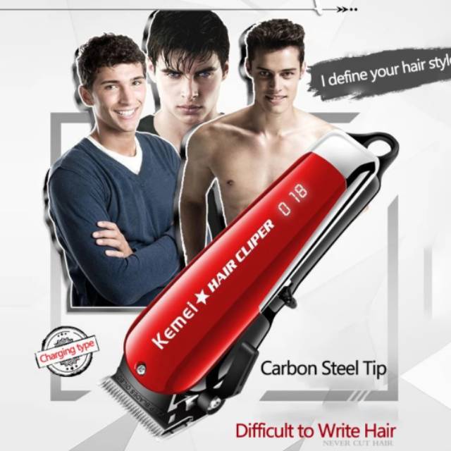 Kemei KM-2611 Hair Clipper Rechageable Mesin Alat Pencukur Kumis Rambut KM2611 Original