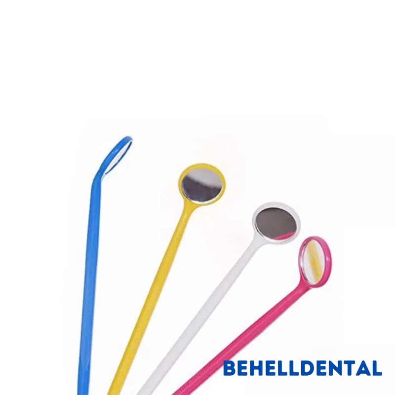 BEHELLDENTAL // KACA MULUT INSTRUMENT / Kacamulut Behel Plastik / Mouth Mirror Cermin Dental Ortho / Instrument Dokter Gigi / Alat Untuk Cek Dalam Mulut / Plak Karang Gigi