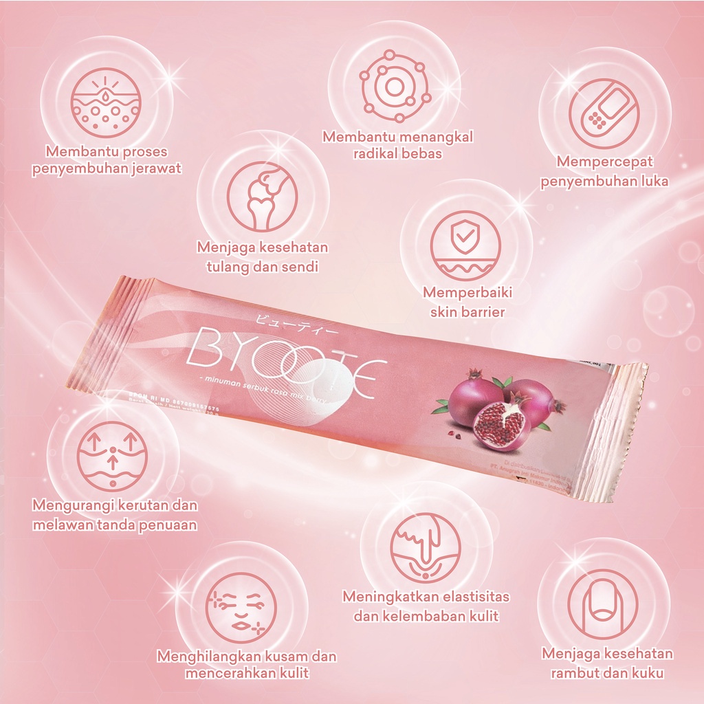 Byoote Collagen Ecer (1 Pcs) Eceran Satuan - Minuman Kolagen Murah Asli Original Official Halal BPOM