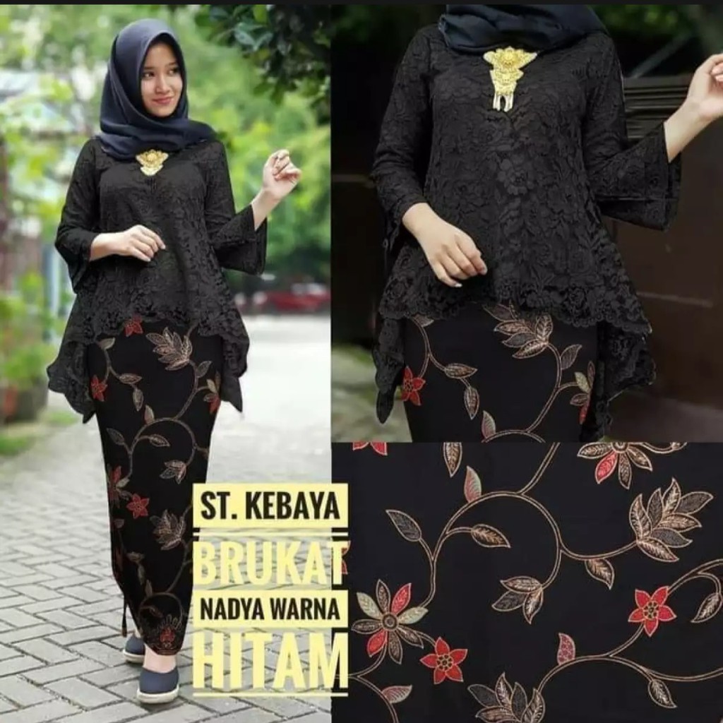 SET KEBAYA RINJANI HIJAU BRUKAT FUL FURING ROK LILIT/KEBAYA BIANCA/KEBAYA WISUDA/KEBAYA MURAH