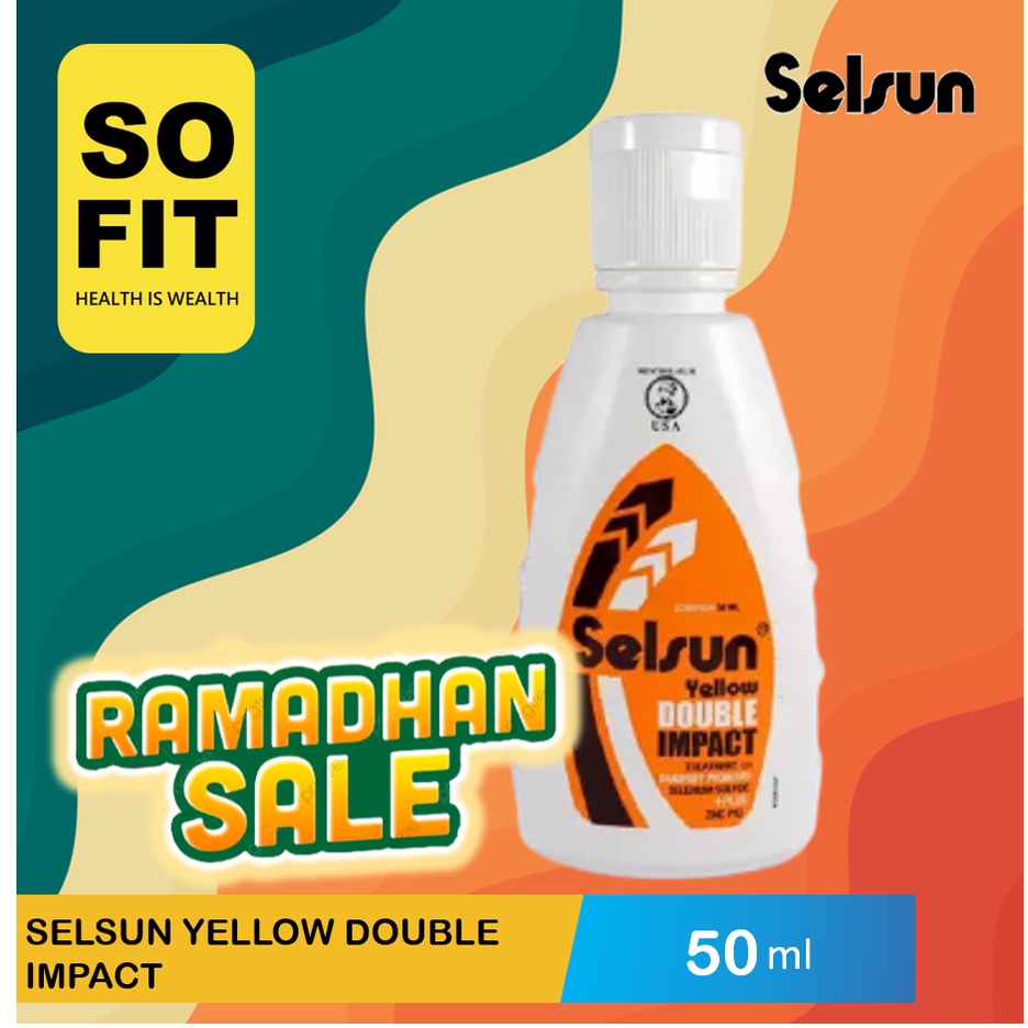 Selsun Yellow Double Impact Shampoo 50ml / Selsun Shampoo Ketombe