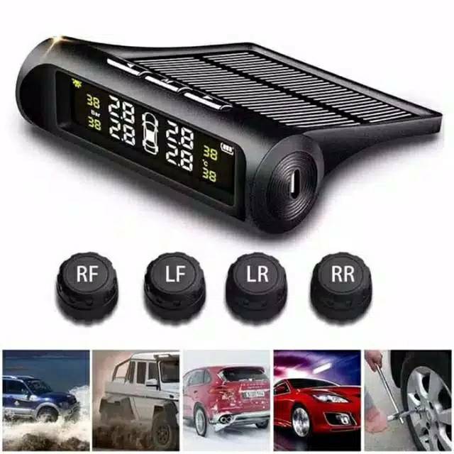 TPMS / Pengukur tekanan ban Real Time TPMS Solar Deteksi tekanan Angin Mobil Alat keamanan ban