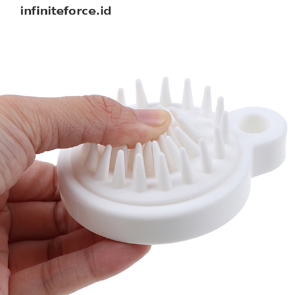 (Infiniteforce.Id) Sikat Pijat Kulit Kepala Bahan Silikon Untuk Mandi