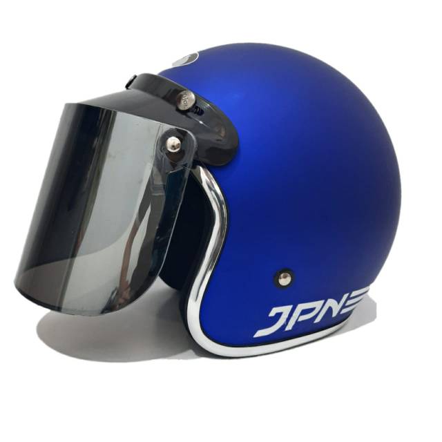 Helm Bogo JPN Retro arc Dark Blue Dof List Chrom