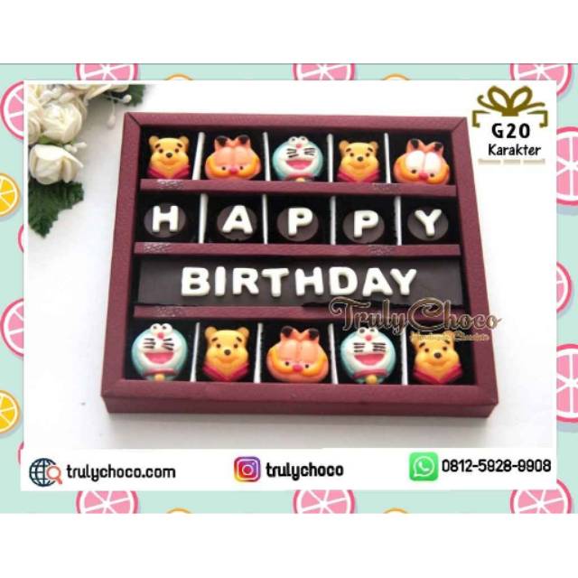 

Coklat karakter trulychoco ulang tahun anniversary