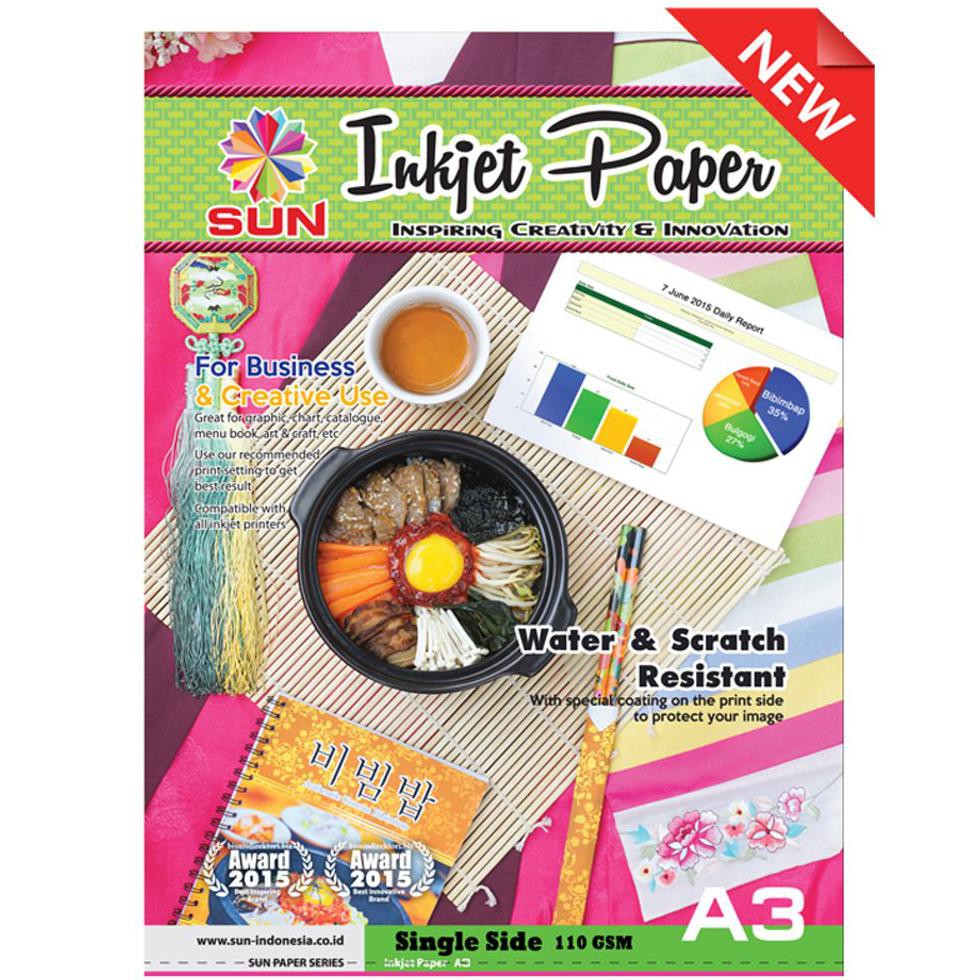 

Kertas Inkjet A3 110 GSM - SUN Next Generation Inkjet Paper