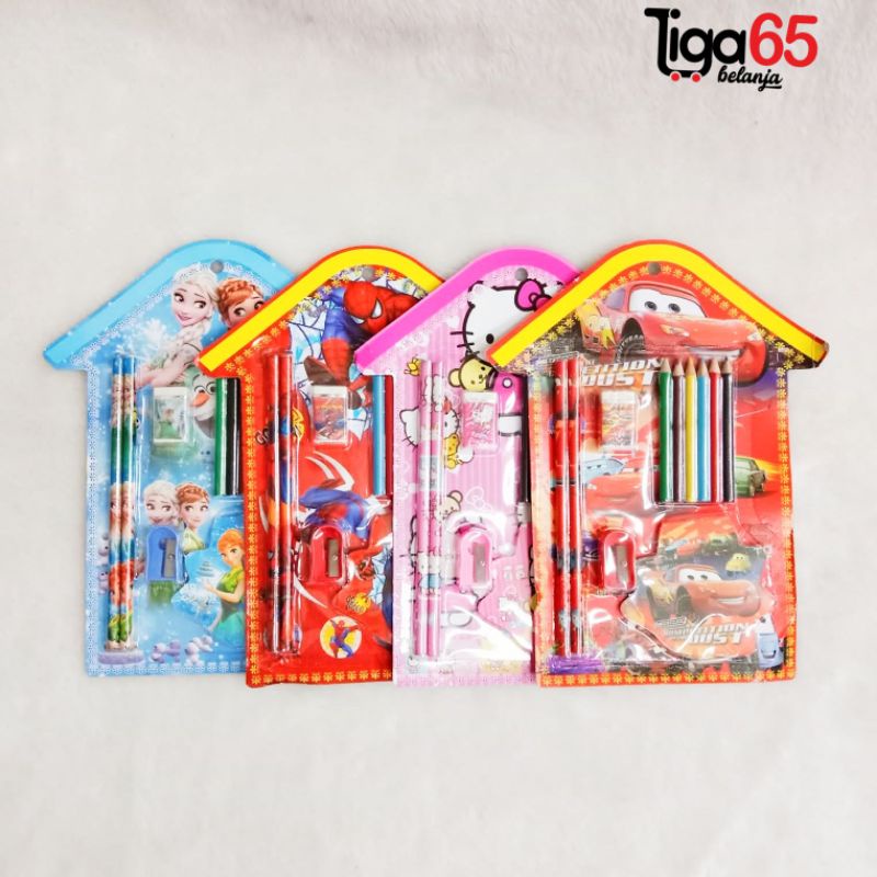 365 Stationary set 8877 / Buku &amp; Alat Tulis / alat tulis set karakter fancy